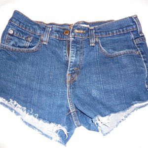 Levi’s 505 Dark Wash Cut Off Jean Denim Shorts